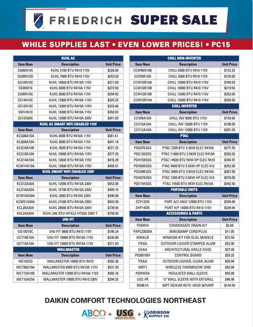 FRIEDRICH SUPER SALE*