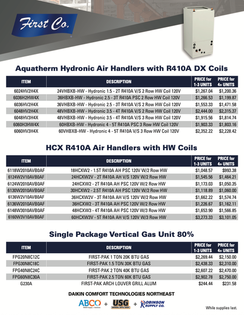 First Co. Buying Special